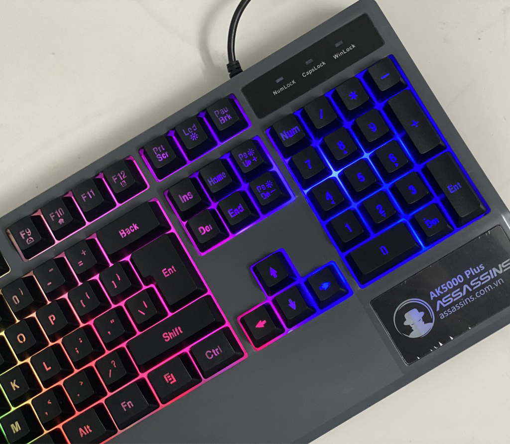 Keyboard Assassins AK-5000 Plus Led Gaming chất lượng, giá tốt chỉ có tại Sơn Đạt.,JSC