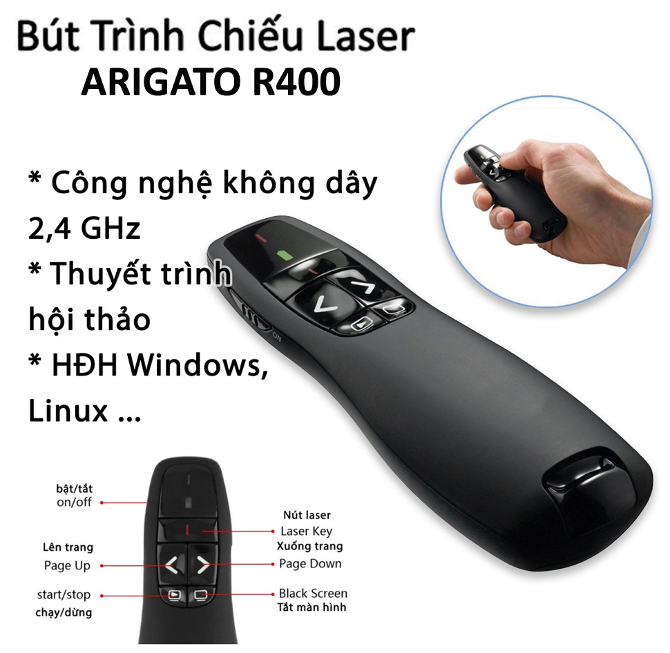 Bút trình chiếu ARIGATO R400 uy tín, giá tốt tại Hải Phòng