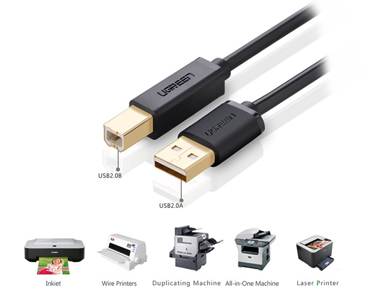 Cable Printer 1.5m Ugreen 10350 uy tín, giá tốt tại Hải Phòng