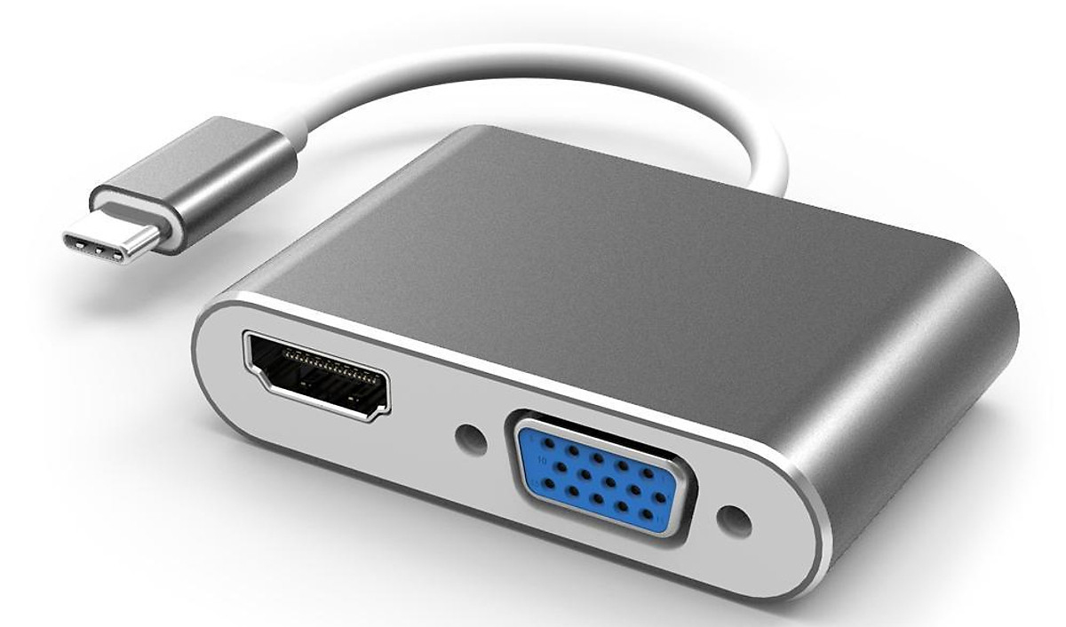 Cable chuyển đổi Usb-C to HDMI + VGA chính hãng, giá rẻ tại Sơn Đạt.,JSC