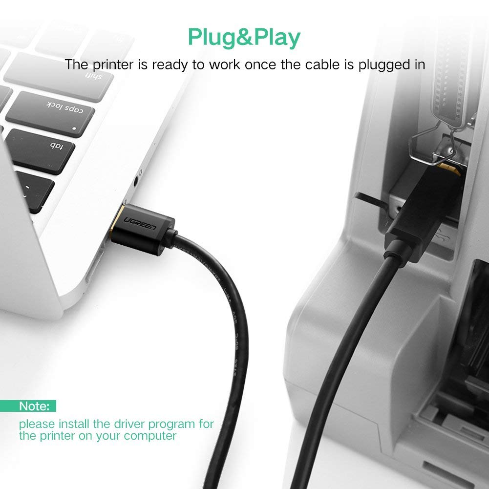 Cable USB Printer 10m Ugreen 10374 chính hãng, giá tốt tại Sơn Đạt.,JSC
