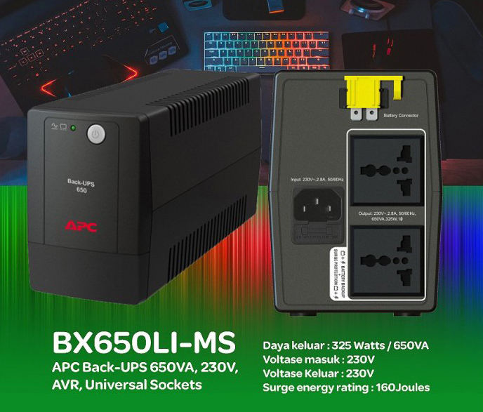 UPS APC BACK-UPS 650VA 325W chất lượng, giá tốt tại Hải Phòng