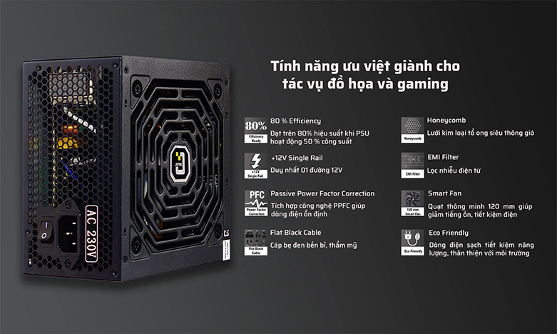 Power Jetek 600W J600 uy tín, giá tốt tại Hải Phòng