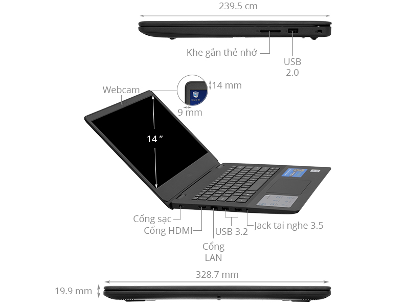 Dell Vostro V3400 chính hãng, giá tốt tại Sơn Đạt.,JSC