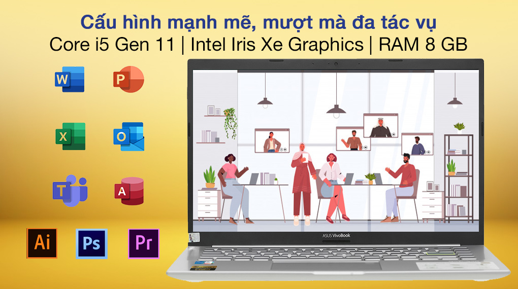 Asus A415EA (AM888T) chất lượng, uy tín tại Hải Phòng