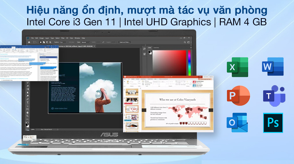 Asus VivoBook  X415E EB638W chính hãng, giá tốt Hải Phòng