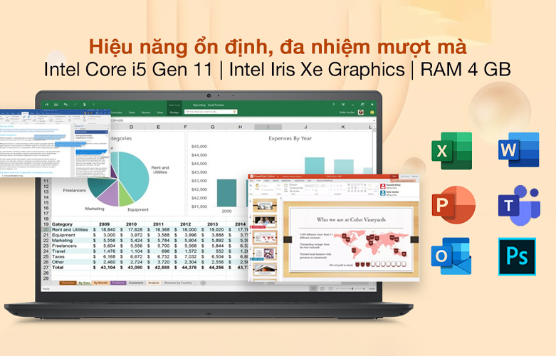Dell Inspiron 15 3511 chính hãng, giá tốt chỉ có tại Sơn Đạt.,JSC