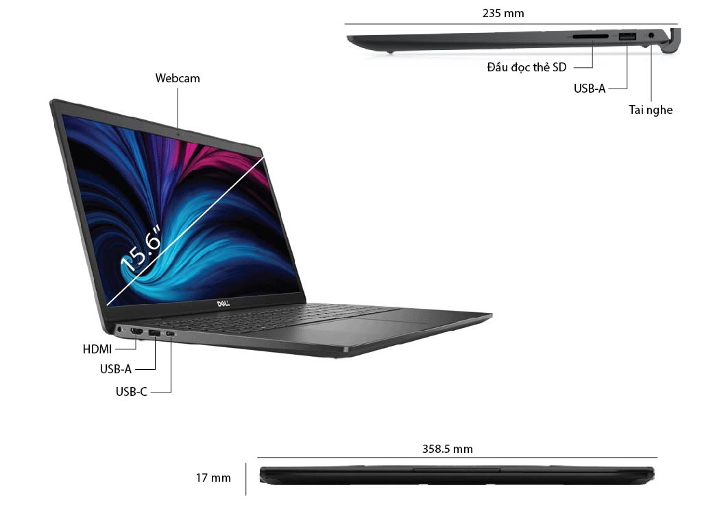 Dell Inspiron 3520 N3520-i5U085W11BL chính hãng, giá tốt chỉ có tại Sơn Đạt.,JSC