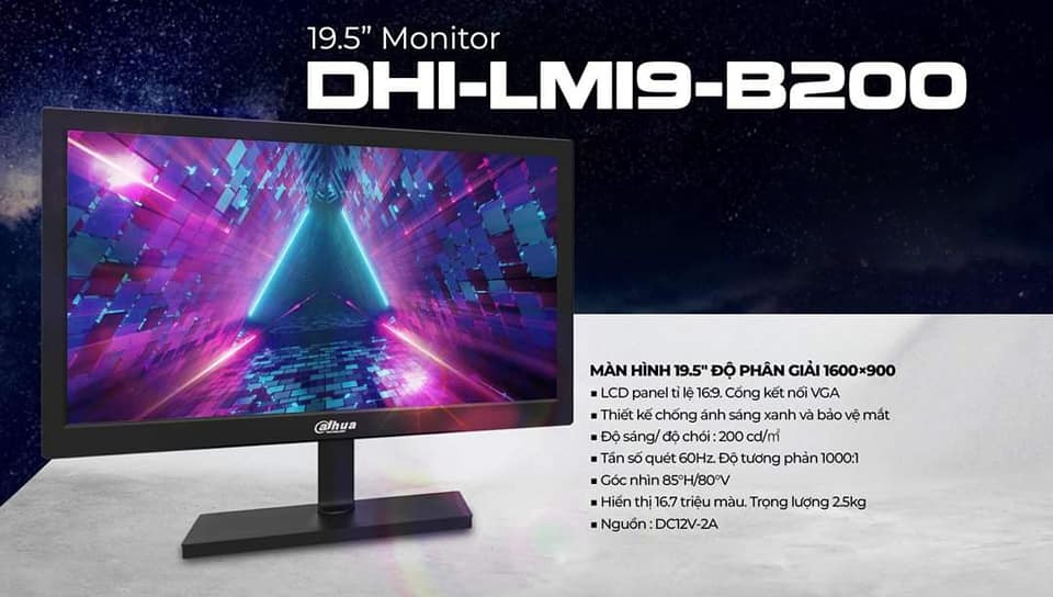 Monitor Dahua DHI-LM19-B200 chính hãng, giá tốt tại Sơn Đạt.,JSC