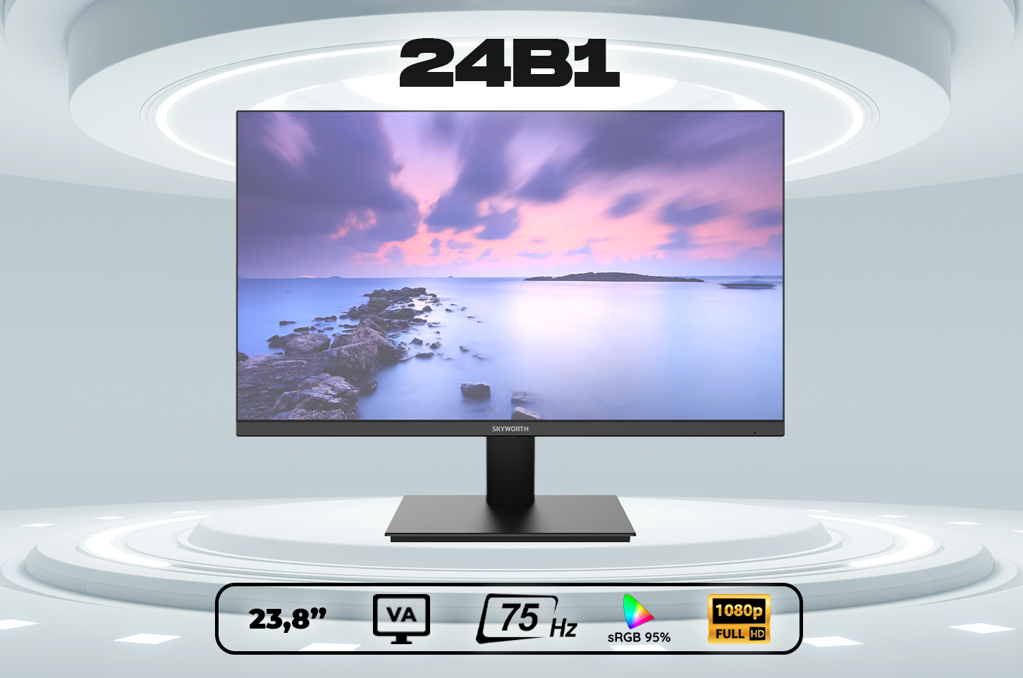 MÀN HÌNH 23'8 LED SKYWORTH 24B1 chính hãng, giá tốt Hải Phòng
