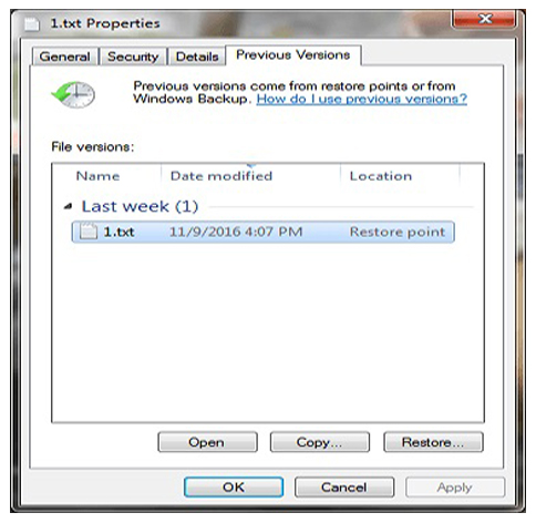 Cách khôi phục file đã xóa trong Windows 7- Sơn Đạt.,JSC