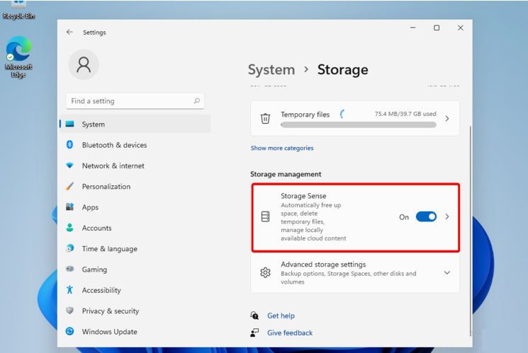 Sơn Đạt.,JSC hướng dẫn tăng tốc Win 11 bắng cách bật tính năng Storage Sence