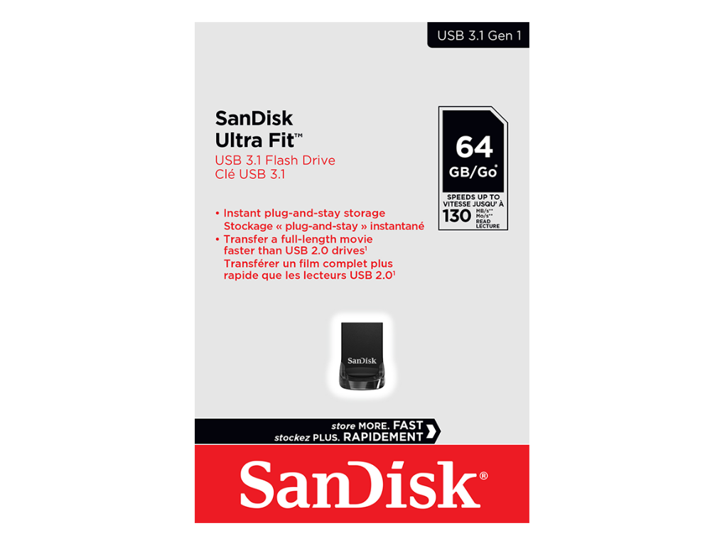 USB 64GB Sandisk CZ430 lại có tốc độ truyền dữ liệu nhanh chóng hơn 10 lần so với chuẩn USB 2.0