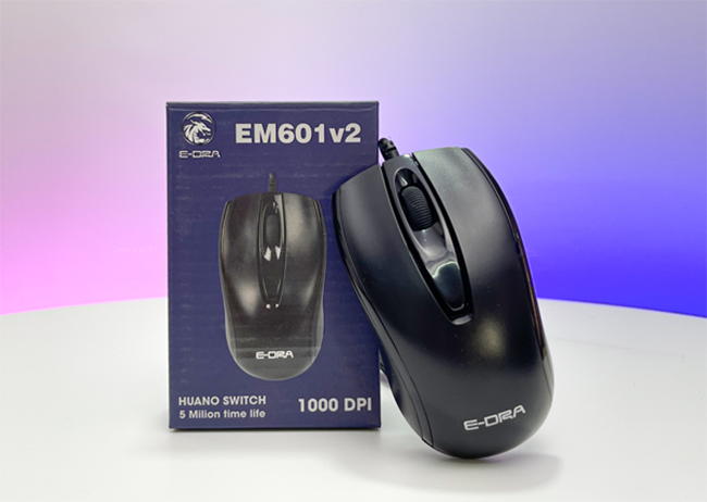 Mouse có dây EDRA EM601v2 được hỗ trợ độ phân giải 1600 DPI