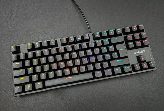 Keyboard PC Gaming GNet K87 sở hữu thiết kế nhỏ gọn, cực kì đơn giản, có thể mang theo bên mình