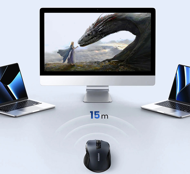 Mouse Wireless + bluetooth UGREEN 15508 chính hãng, giá tốt Hải Phòng