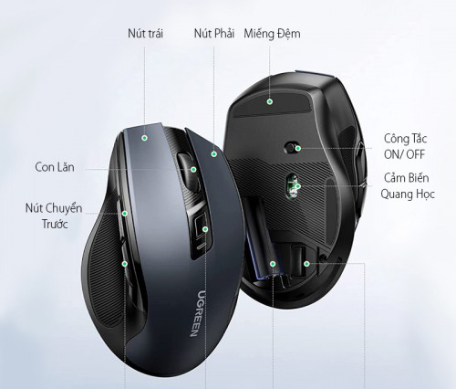 Mouse Wireless Ugreen 15063 chính hãng, giá tốt Hải Phòng