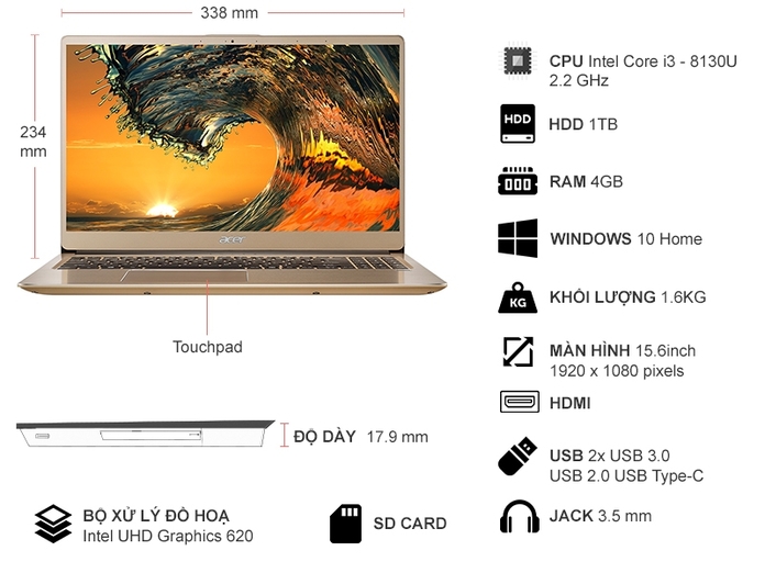 Notebook SE Acer Swift 3 SF315 52 38YQ chất lượng, giá tốt tại Hải Phòng