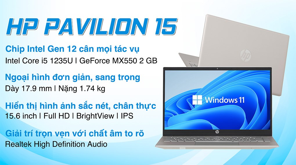HP Pavilion 15 eg2035TX 6K781PA là một trong những đối thủ đáng gờm ở phân khúc laptop học tập - văn phòng