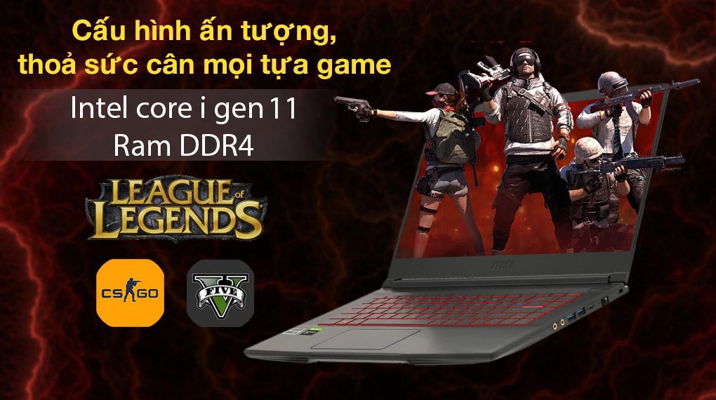 MSI GF63 11SC chính hãng, giá tốt tại Hải Phòng
