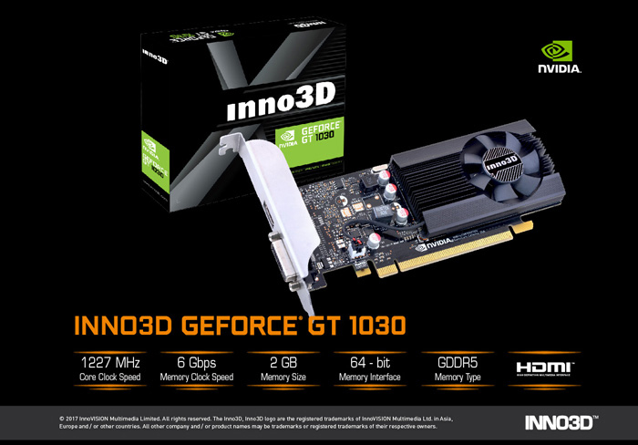 Card VGA INNO3D N1030-1SDV-E5BL chính hãng, giá tốt tại Hải Phòng
