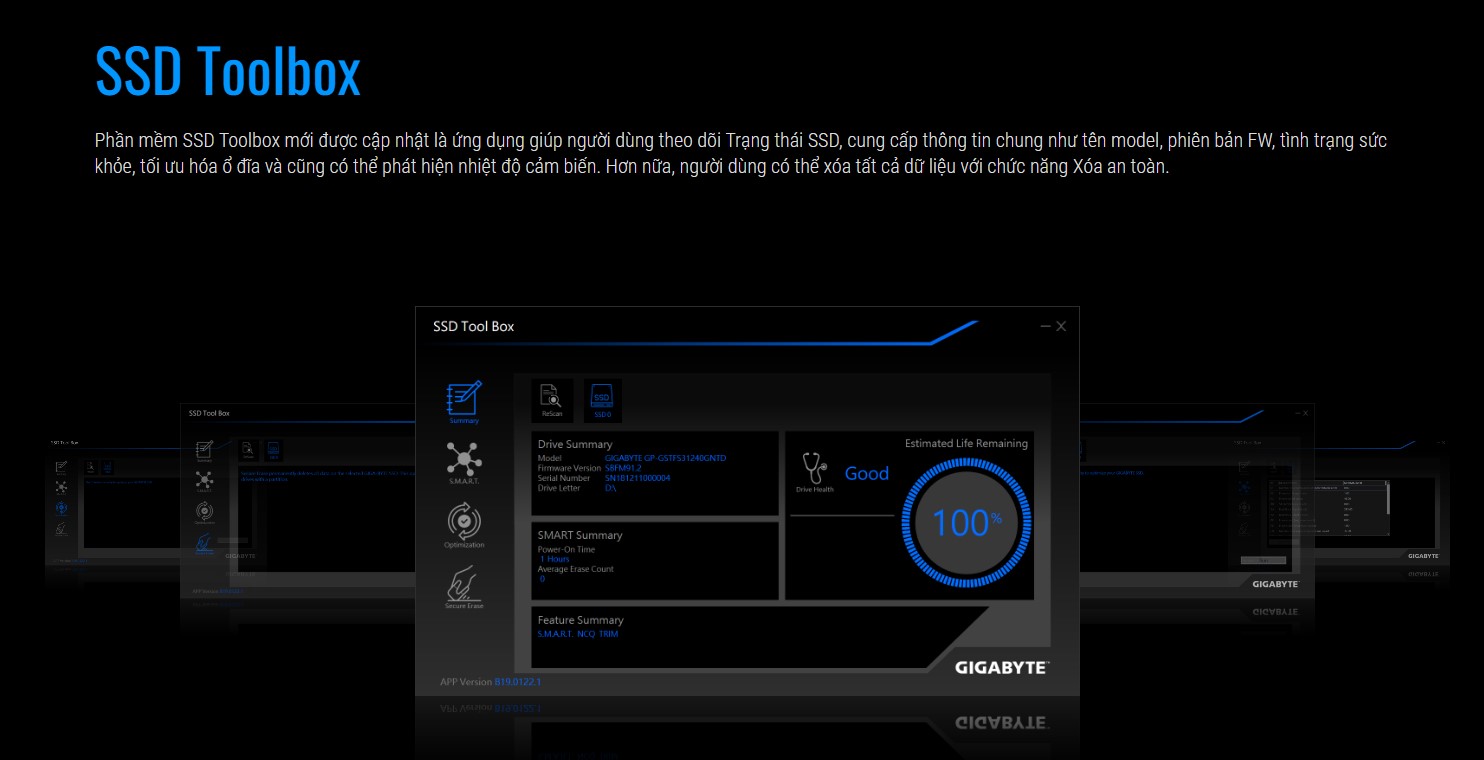 SSD 256GB Gigabyte chính hãng, giá tốt Hải Phòng
