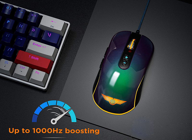 Mouse Newmen RGB Gaming GX6 được trang bị cảm biến quang học cao cấp thương hiệu nổi tiếng thế giới