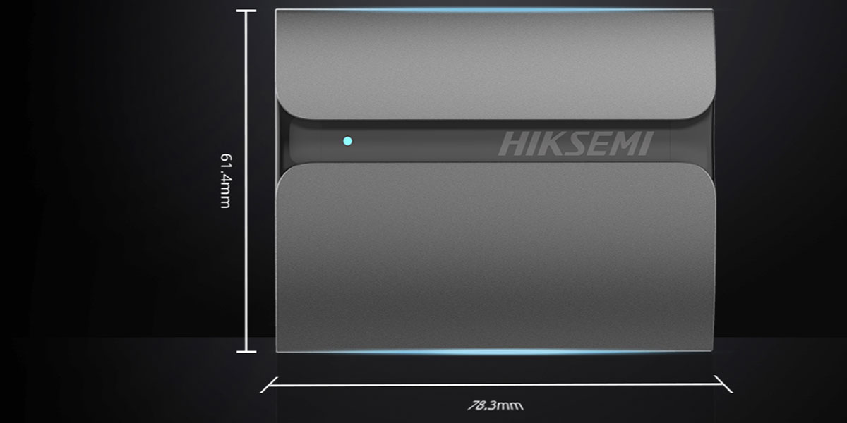 Ổ cứng di động SSD Hiksemi T300S 1Tb USB-A & USB-C Màu xám
