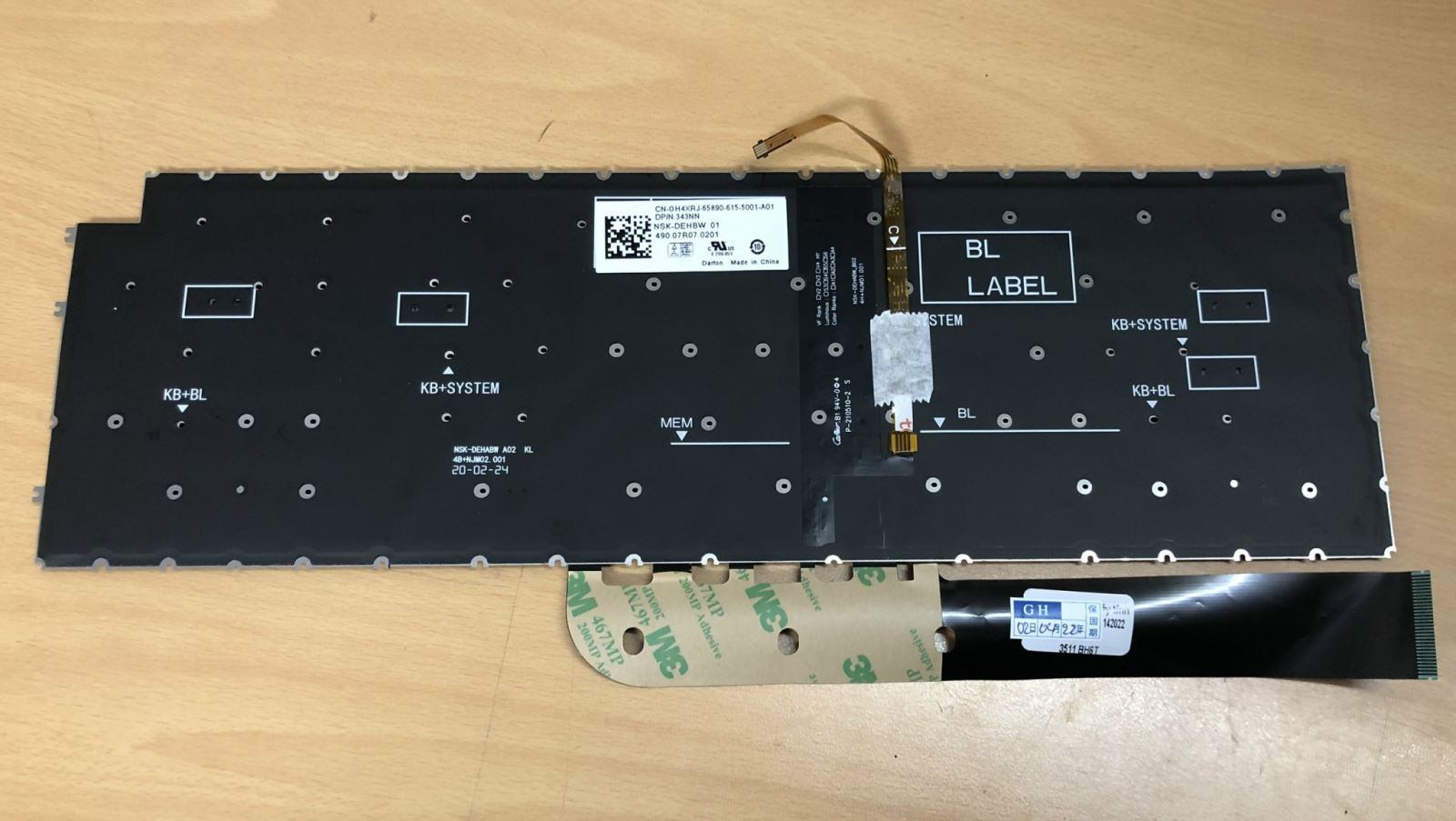 Keyboard Dell Latitude 3511 3520 LED XÁM