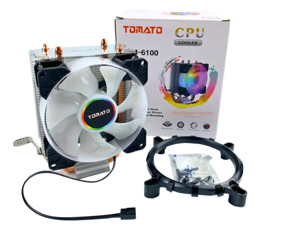 Tản nhiệt khí CPU Tomato AM6100 hỗ trợ nhiều socket khác nhau từ cả Intel lẫn AMD