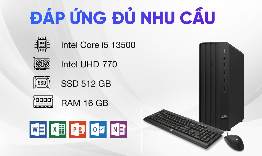 Case đồng bộ HP 280 Pro G9 SFF 9H1S6PT cung cấp cho doanh nghiệp một chiếc PC giá cả phải chăng