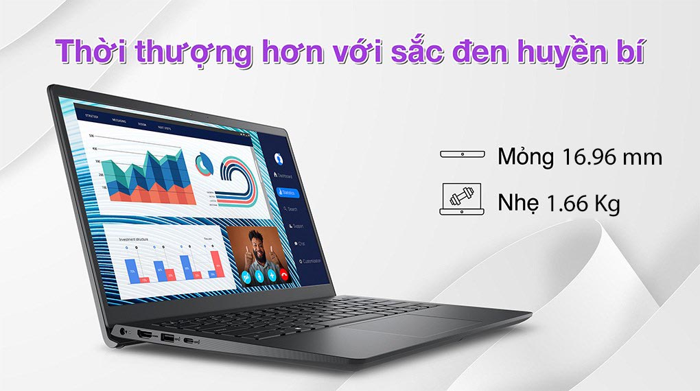 Dell Vostro 3520 là chiếc laptop – máy tính xách tay mang kiểu dáng đặc trưng của phân khúc laptop văn phòng