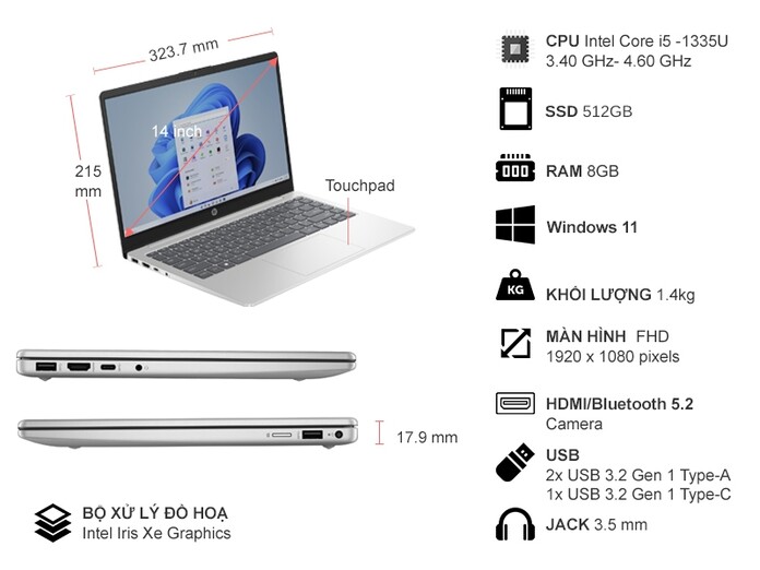 HP 14s - ep0128TU 8U6L5PA sẽ mang đến cho bạn nhiều ưu điểm bất ngờ hơn bạn tưởng
