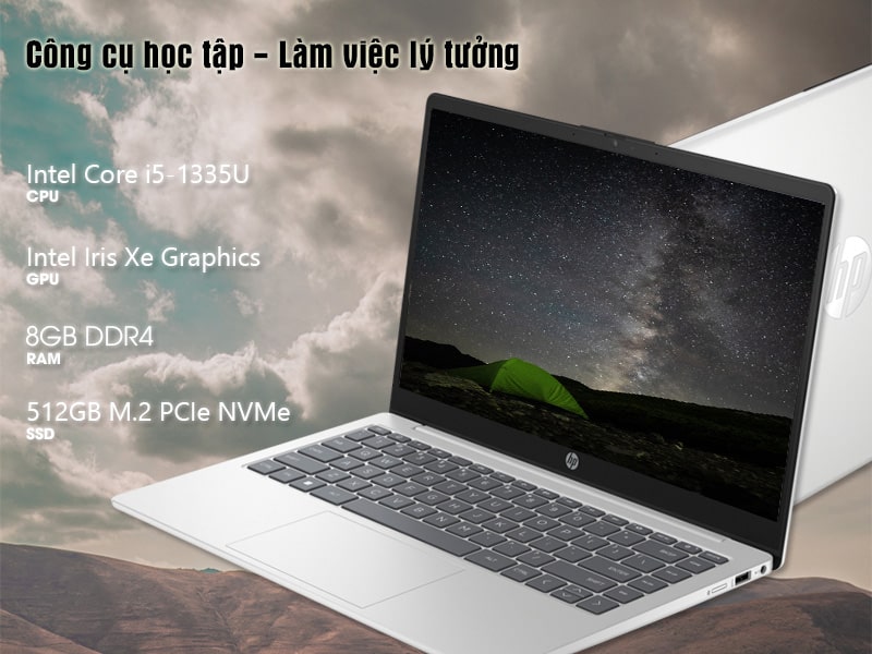 Màn hình 14 inch của HP 14s - ep0128TU 8U6L5PA có độ phân giải Full HD, mang đến hình ảnh sắc nét 