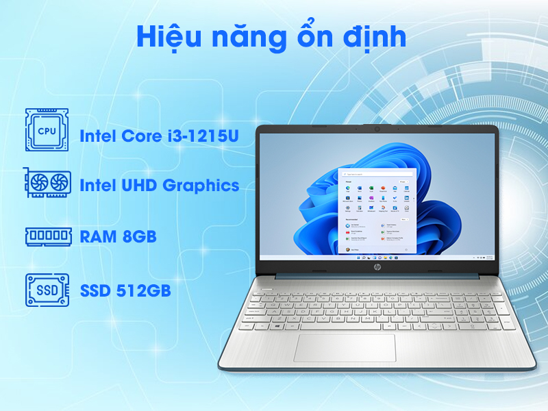 HP 15S FQ5228TU- 8U240PA giúp bạn thực hiện các tác vụ một cách mượt mà.