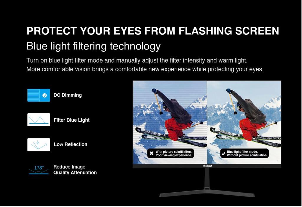 Monitor Dahua 27-inch DHI-LM27-B200S được trang bị màn hình 27 inch độ phân giải Full HD