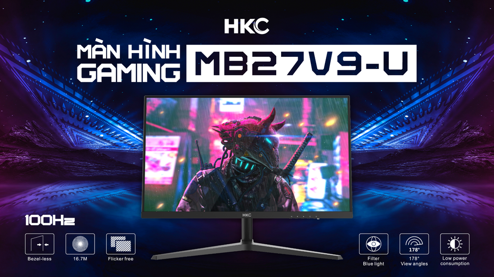 Màn hình 27-inch HKC MB27V9-U được trang bị tấm nền IPS để đảm bảo chất lượng hình ảnh mọi lúc