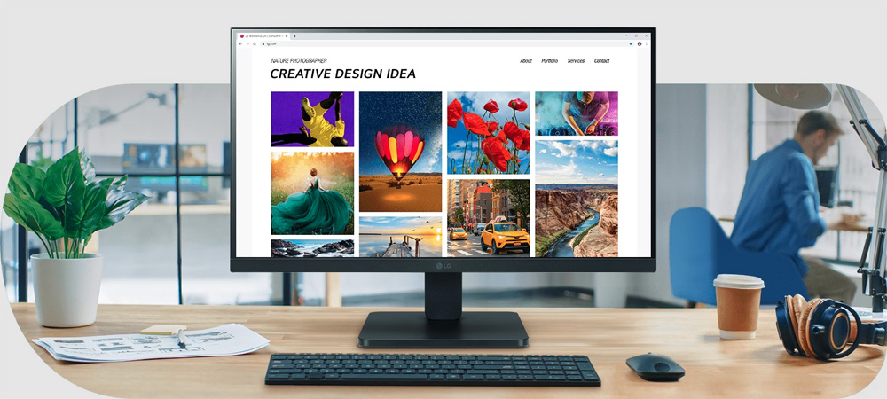 Monitor LG 21.5 inch 22MR410-B.ATVQ chính hãng, giá tốt Hải Phòng