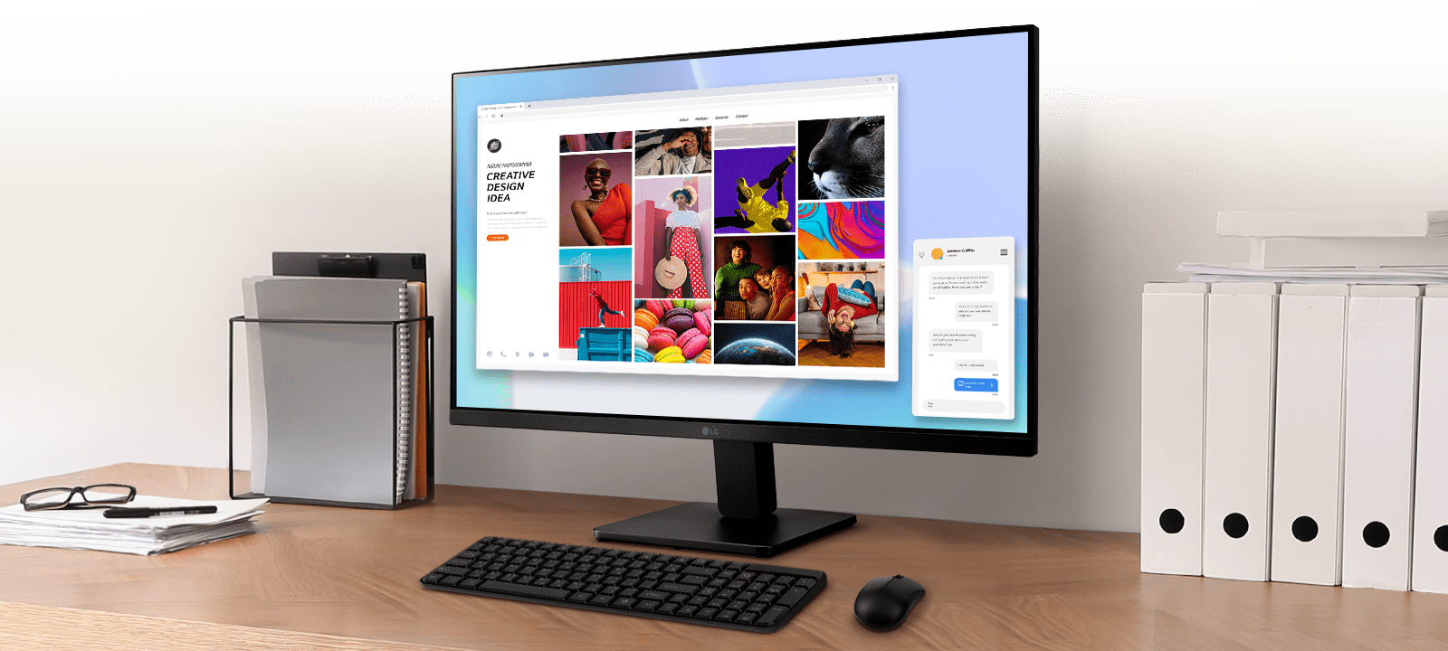 Monitor LG 27-inch 27MR400-B tạo ra không gian làm việc linh hoạt và thoải mái khi sử dụng