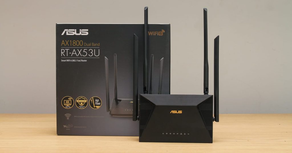 Wireless Router Asus RT-AX53U AX1800 là bộ định tuyến cao cấp mang lại hiệu suất và tính năng tuyệt vời