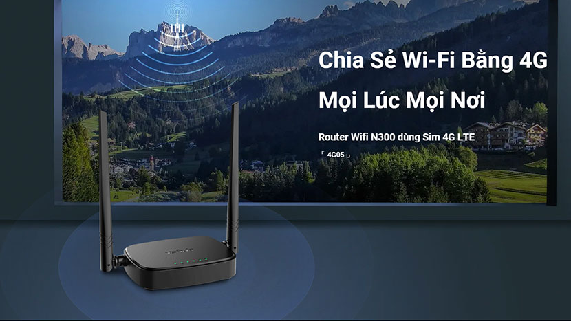Wifi di động 4G LTE Tenda 4G05 chia Sẻ Wi-Fi Bằng 4G Mọi Lúc Mọi Nơi