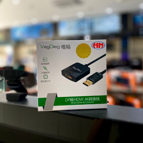 Cáp chuyển đổi Displayport sang HDMI VEGGIEG VZ614 uy tín, giá tốt Hải Phòng