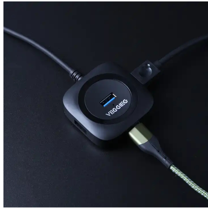Bộ chia USB Veggieg VU2406 với 4 cổng USB 2.0, mở rộng ngay lập tức 4 cổng USB để kết nối thêm 4 thiết bị