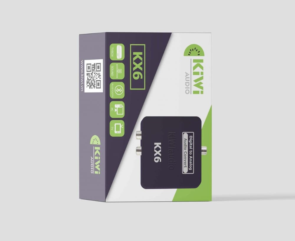 Bộ chuyển đổi Quag to AV có cổng 3,5 Kiwi KX6 với thiết kế chuyên dụng cho âm thanh gia đình