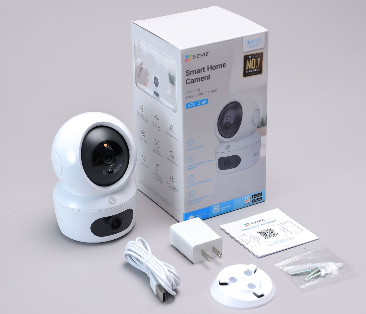 Camera Ezviz CS-H7C với 2 ống kính là một giải pháp an ninh tiên tiến cho không gian sống và làm việc