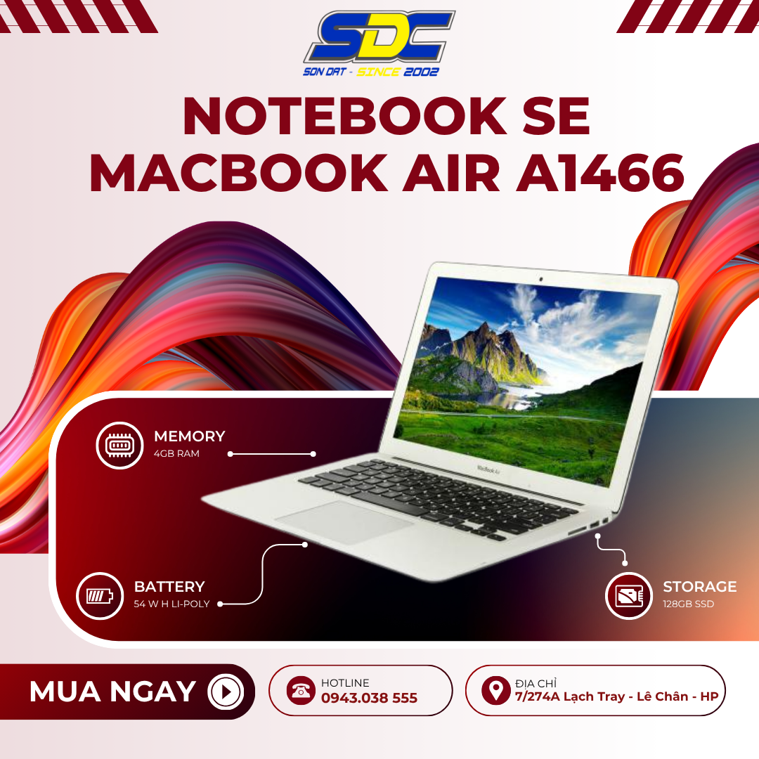 Sở hữu một chiếc Notebook SE Macbook Air A1466 quả thực tuyệt vờiSở hữu một chiếc Notebook SE Macbook Air A1466 quả thực tuyệt vời