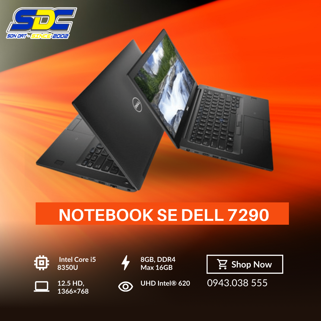Notebook Se Dell 7290 là dòng sản phẩm cao cấp vượt trội chuẩn laptop dành cho dân văn phòng