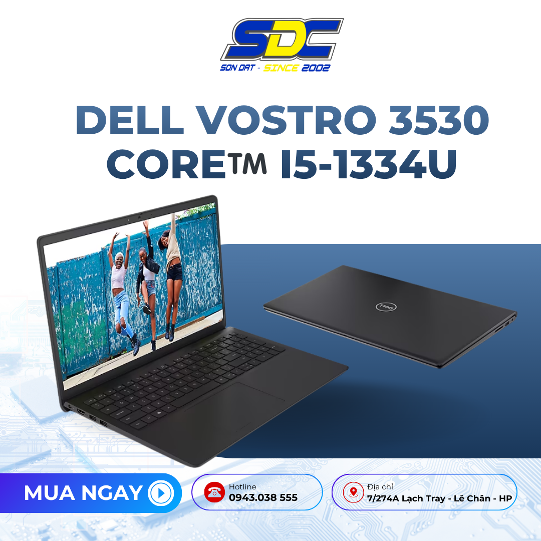 Dell Vostro 3530 là sự kết hợp giữa hiệu suất mạnh mẽ và tính năng tiện ích