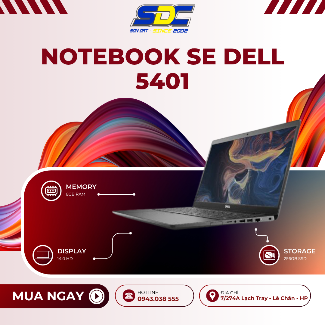 Notebook Se Dell 5401 là một trong những dòng máy tính xách tay hàng đầu của Dell