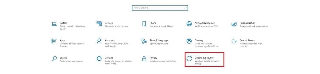Mở Settings bằng cách nhấn tổ hợp phím Windows + I